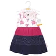 thumbnail image 2 of Hudson - Vestidos De Algodón Para Niña Pequeña, Color Rosa, Azul Marino, Floral, 2T, 2 of 4