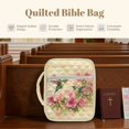 thumbnail image 7 of Xixirimido Bible Cover Case Large Quilted Bible Carrying Case with Handles, Bible Study Supplies & Accessories Christian Gifts for Church, Beige Hummingbird Cherry Blossom Print, 7 of 7