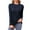 Navy Blue, variant on Fancyglim Womens Tops Long Sleeve Textured T Shirts Casual Crewneck Blouses Black 2XL