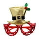 thumbnail image 2 of Puntoco Gafas de Navidad con sombrero nuevo, decoración de carnaval, disfraces de Navidad, marcos de gafas de vestir con sensación de clase alta, 2 of 6