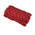 thumbnail image 1 of Bandeau d'Hiver pour Femmes Élasticité Tête Chaude Chunky Dames Est Fait de Cache-Oreilles Style Simple Accessoires pour Cheveux pour Femmes Bordeaux, 1 of 6
