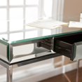 thumbnail image 3 of Southern Enterprises Dana Mirrored Desk with Drawer in Chrome, 3 of 4