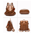 thumbnail image 2 of Bolsa Mujer/niñas Mochila De Mujer Casual 3 Estilo+cartera marron, 2 of 5