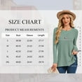 thumbnail image 2 of TEMOFON Womens Long Sleeve Tops Fall Waffle Knit Crew Neck Shirts Casual Loose Fit Side Slit Pullover Ladies Tunic Tops S, 2 of 8