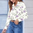 thumbnail image 2 of TaTaai Women Casual Button Down Long Sleeve Shirt Collared Printed Blouse Ladies Weekend Vacation Outdoor Wear Soft Breathable No Fading Machine Washable Comfortable Top Gift, 2 of 6