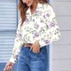 thumbnail image 2 of TaTaai Women Casual Button Down Long Sleeve Shirt Collared Printed Blouse Ladies Weekend Vacation Outdoor Wear Soft Breathable No Fading Machine Washable Comfortable Top Gift, 2 of 6