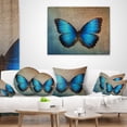 thumbnail image 5 of DESIGN ART Designart - Blue Vintage Butterfly - Floral Canvas Art Print 20 in. wide x 12 in. high, 5 of 5