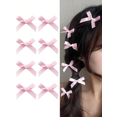 thumbnail image 1 of 8 Uds. Pinzas para el cabello con lazo rosa inspiradas en Ballet para mujer, Mini accesorios para el cabello con lazo de cinta Simple, horquillas dulces y de moda, adecuadas, 1 of 5