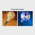 thumbnail image 1 of 1pc Moon Earth Projector Night Light, USB Charging Lamp 360° Rotatable Moon Earth Atmosphere Projector For Bedside Nightstand Bedroom Living Room Desk, 1 of 5