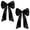 black, variant on 2 Pack Large Satin Bow Decorations 40 x 24 inch, Pre-Shaped Oversized Ribbon Bows for Wedding, Party, Gift Wrapping, Wall & Room Decor, Reusable, Black