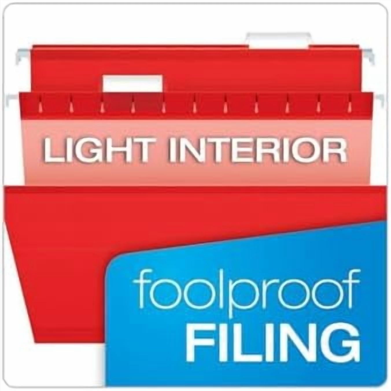 Reinforced Hanging File Folders, Letter Size, Assorted, 1/5 Cut, 25/BX (4152 1/5 ASST)