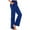 Blue, variant on aidice Yoga Pants for Women Elastic Waist Slim Pants with Pockets Athletic Workout Gym Trousers Solid Color