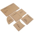 thumbnail image 3 of Lishi Handmade Leather Pattern Mold Craft Tools - 5pcs Acrylic Templates for Short Wallet DIY, 3 of 18