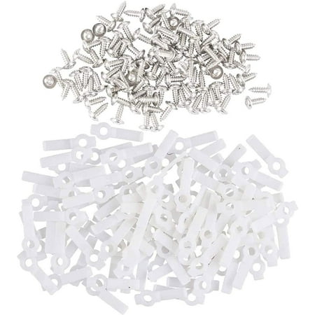 

200 Pcs Mounting Brackets Clips Light Strip Clips Silicon Fixing Clips with 200 Pcs Screws Included