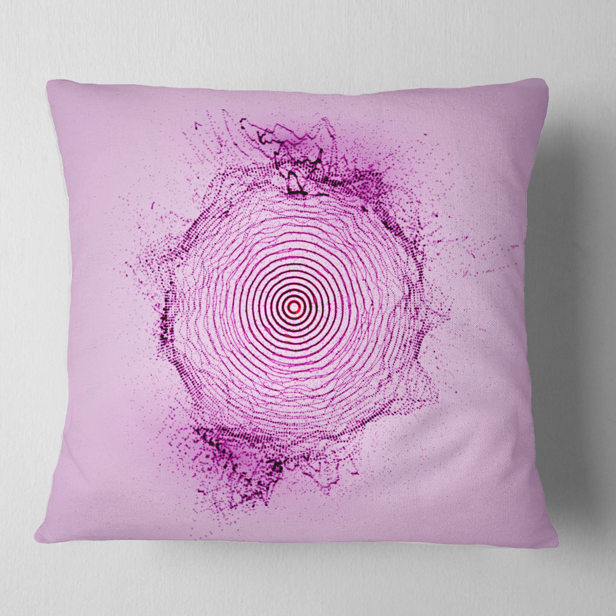 Designart Purple 3D Shape Splashes - Abstract Throw Pillow - 16x16