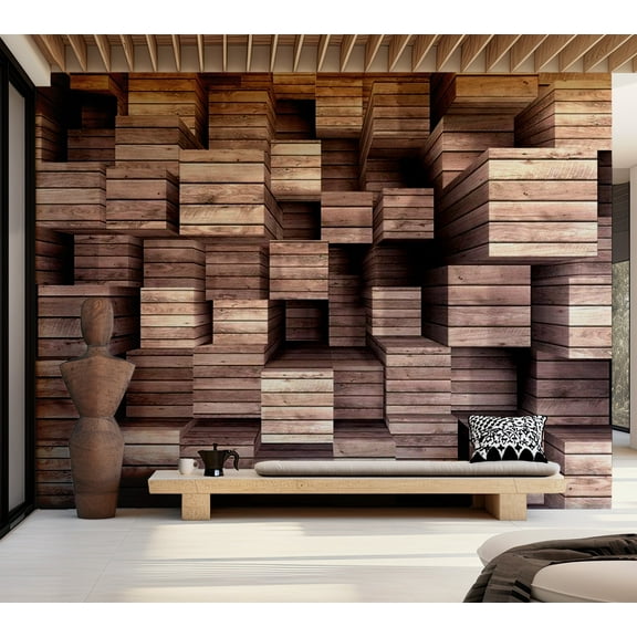 Tiptophomedecor Background & Patterns Wallpaper Wall Mural - Wooden Finesse