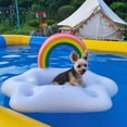 thumbnail image 4 of PVC Inflatable M.u.lti Hole Beverage Holder For Beer Fruit Wine Phone Perfect For Pools.ide Parties & Dining，Inflatable Rainbow Pool Wine Glass Holder/Rack，Pool Cup Holder, 4 of 7