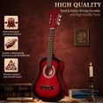 thumbnail image 4 of Ktaxon 30in Beginner Round Acoustic Guitar Starter Kit with Bag, Tuner, Extra Strings, Red, 4 of 15