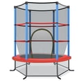 thumbnail image 1 of Patiojoy 55" Kids Jumping Exercise ASTM Certified Approved Mini Recreational Hexagonal Shape Toddler Trampolines for Kids Toy Birthday Gift Blue, 1 of 10