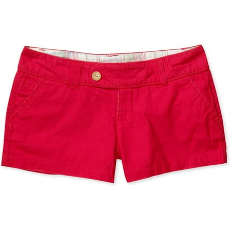 Op - Juniors' Extended-Tab Canvas Mini Shorts