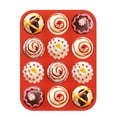 thumbnail image 4 of CAKETIME Silicone Muffin Pan - 12 Cups Cupcake Pan Baking Mold Regular Size Silicone Mold (1 Pack ), 4 of 7