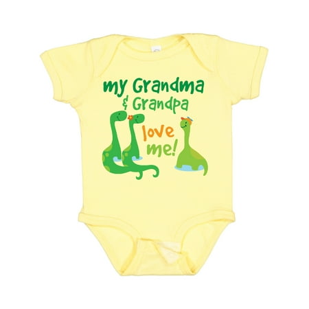 

Inktastic Grandma Grandpa Love Me Dinosaurs Gift Baby Boy Bodysuit
