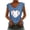 Blue, variant on DailyTrove Women's Baseball Heart Print Sleeveless Tank - Casual V-Neck Top, Cute for Sports Fans & Outings