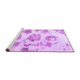 thumbnail image 2 of Ahgly Company Machine Washable Indoor Square Abstract Purple Modern Area Rugs, 3' Square, 2 of 4