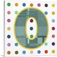 thumbnail image 1 of ARTCANVAS Fun Polka Dots Number 0 Zero Numeral Canvas Art Print - Size: 18" x 18" (0.75" Deep), 1 of 9