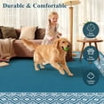 thumbnail image 4 of LOKHOM 5'x7' Faux Jute Outdoor Rugs, Bohemian Area Rug for Living Room, Washable Non Slip Indoor Outdoor Carpet for Patio Backyard Bedroom, Blue, 4 of 9