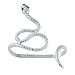 thumbnail image 3 of LUX ACCESSORIES Silver Tone Snake HandWrap Green Eye Faux Rhinestone Bracelet, 3 of 4