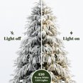 thumbnail image 3 of 6.5Ft Pre-Lit Mixed Snowy Branches Artificial Christmas Tree with Metal Stand, 3 of 8