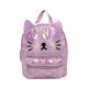 thumbnail image 1 of Mochila MOSSTYUS de piel sintética holográfica con láser, gato rosa, 1 of 9