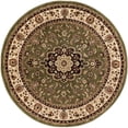 thumbnail image 1 of Well Woven Barclay Medallion Kashan Green Traditional Area Rug 5'3" Round, 1 of 1