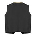 thumbnail image 4 of TSSOE Boys Arabian Prince Vest Open Front Medieval Waistcoat for Carnival Party Dress Up Black 16, 4 of 7