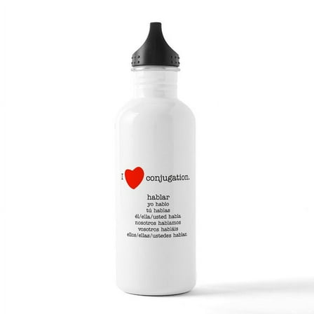 CafePress - I Heart Conjugation Stainless Water Bottle 1 - Stainless Steel Water Bottle, Sports Bottle, 1.0L