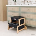 thumbnail image 4 of Fisher Price by Dream On Me Wonderstep Step Stool, Matte Black & Vintage White Oak, 4 of 10