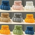 thumbnail image 4 of Zhuge Juego de toallas de 3 piezas para adultos, toallas de baño de lujo, juegos grandes para baño, toallas de ducha de microfibra súper suaves, color caqui, 4 of 4