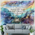 thumbnail image 4 of ONETECH Bible Verse Tapestry Wall Hanging, Verse Scripture Quotes on Teal Purple Marble Tapestry Wall Hanging, Inspirational Tapestry Abstract Art Wall Hanging Bedroom Living Room Dorm Decor, 4 of 6