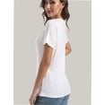 thumbnail image 4 of Womens Short Sleeve Basic Shirts Crewneck Tees Loose Fit Fashion Tops Casual Summer Clothes, 4 of 6