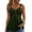 Army Green, variant on Babydoll Tank Tops for Women Cotton Empire Waist Sleeveless with Button Peplum Ruffle Vest Summer Flowy V Neck Henley Shirts,Brown L
