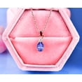 thumbnail image 3 of Blue Tanzanite Necklace Pendan Wedding Chain Silver Gold gifts For Daughter women, 3 of 5