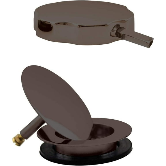 Westbrass D50TP-12 Lever Assisted Replacement Trim for Cable Drive Bath Drain Waste & Overflow Assemblies, Oil Rubbed Bronze