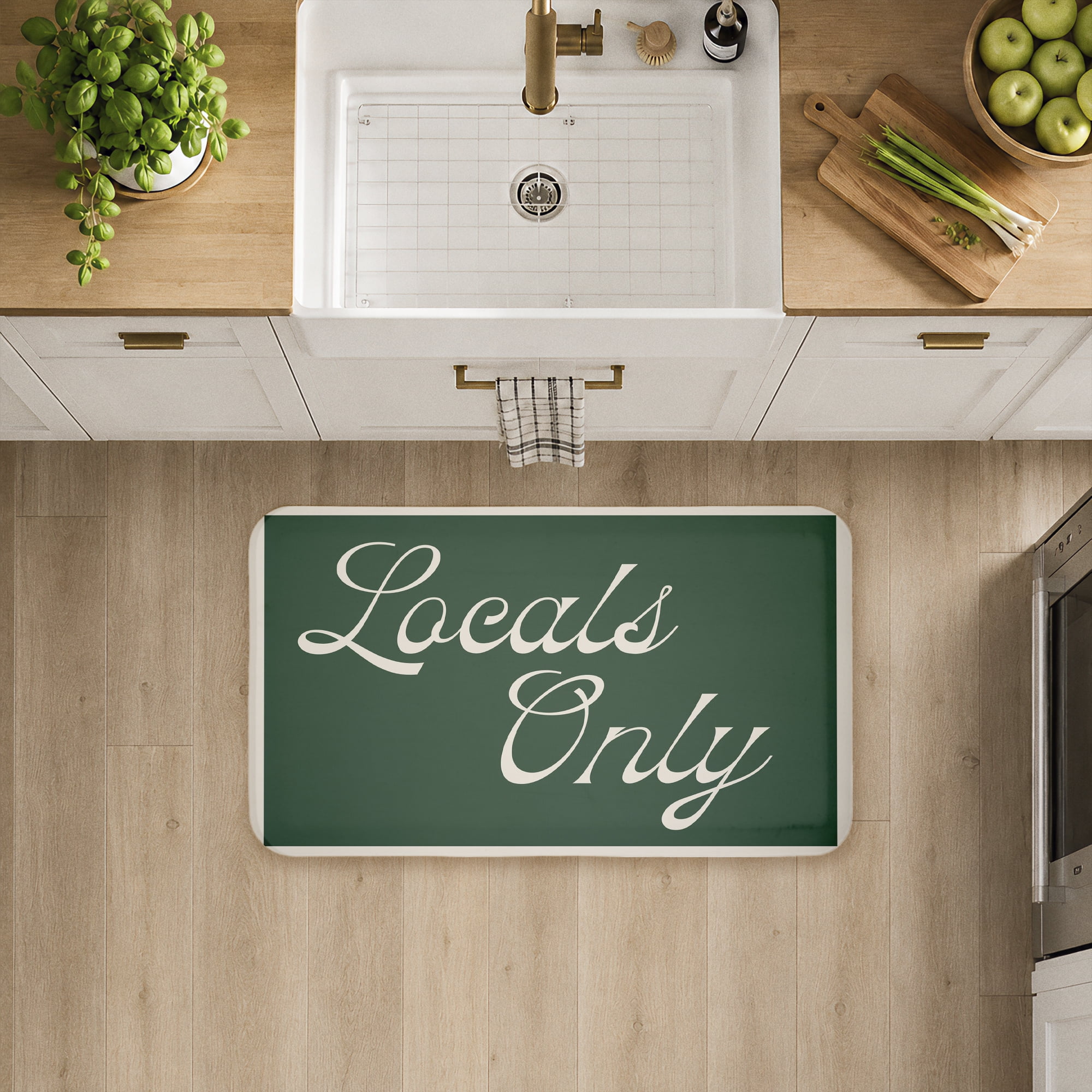 Stupell Industries Locals Only Typography Printed Anti-Fatigue Floor Mat, design by Lil' Rue