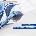 thumbnail image 4 of DriftAway Harbor Sailboat Ocean Print Blackout Thermal Insulated Window Curtain Valance Rod Pocket 52 Inches by 18 Inches Plus 2 Inches Header Navy, 4 of 10