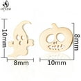 thumbnail image 5 of Wholesale Gothic Halloween Stainless Steel Ghost Stud Earrings for Women - Fashionable Jewelry Accessories  featuring Spooky Spider and Skull Design - Perfect for Easter, 5 of 7