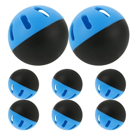 LOLIPPYY 8Pcs Blue Perforated Soft Baseballs for Practice Training Batting and Indoor Outdoor Use