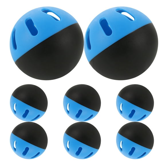 LOLIPPYY 8Pcs Blue Perforated Soft Baseballs for Practice Training Batting and Indoor Outdoor Use