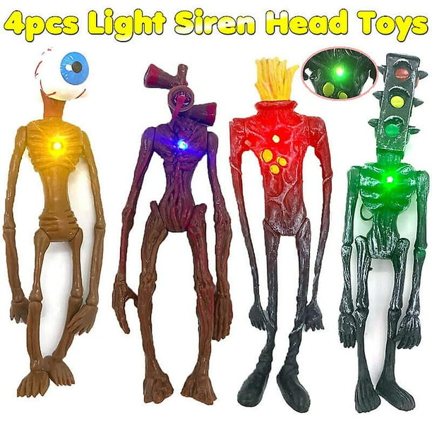 Juego de figuras de cabeza de sirena de 4 Uds., figura de acción de cabeza de sirena, modelo de monstruo, juguete de plástico huangjie unisex