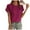 Red, variant on SHITINN Womens Casual Tops Women's Textured Tops Summer Trendy Ruffle Short Sleeve Dressy Casual Blouse Shirt Womens Tops Short Sleeve Summer Tops for Women 2025